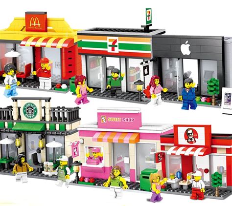 Aliexpress.com : Buy 6sets/lot Mini City Toys Modular Sets KFCs ...