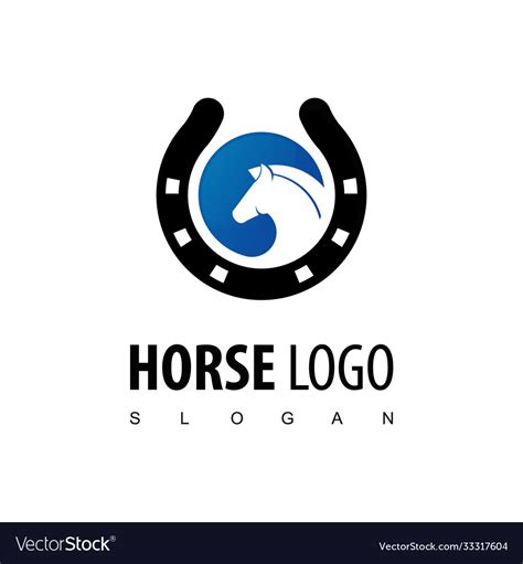 Silhouette horse logo Royalty Free Vector Image