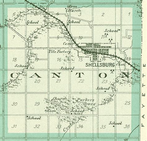 1904 Map of Canton Township, Benton County, Iowa