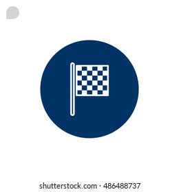 Checkered Flag Icon Vector Stock Vector (Royalty Free) 486488737 ...