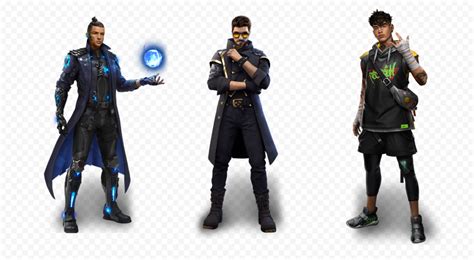 HD Free Fire CR7 Chrono Dj Alok Shirou Characters PNG | Citypng | New ...