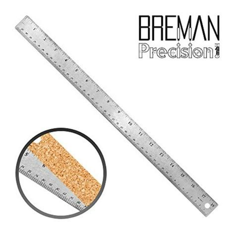 Breman Precision Stainless Steel 18 Inch Metal Ruler 2 Pack - Straight ...