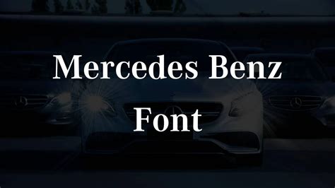 Mercedes Benz Font Free Download