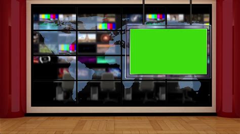 Entertainment Tv Studio Set 20 Virtual Green Screen Background Loop ...