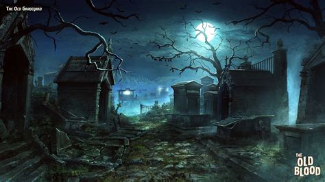 Creepy Graveyard Wallpaper