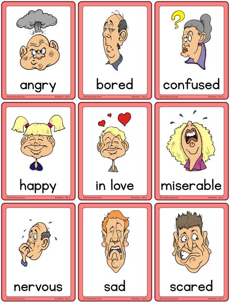 Emotions Flashcards for Adults – ESL Flashcards