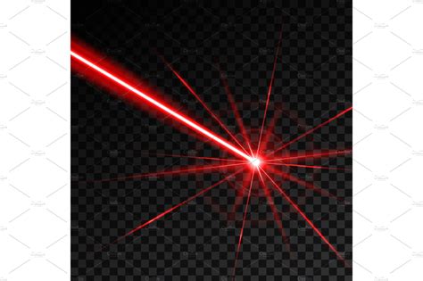 Laser security beam, shine light ray | Pre-Designed Vector Graphics ...