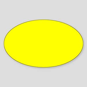 Yellow Oval Stickers - CafePress