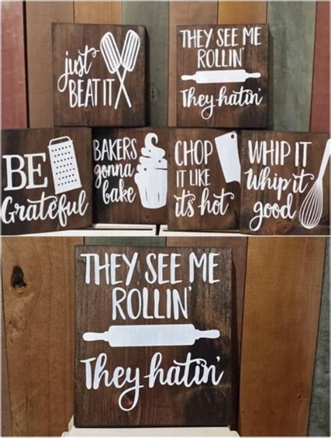 20 Rustic DIY Kitchen Signs That Match Your Farmhouse Decor - DIY & Crafts