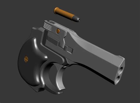 Derringer Wallet Gun — polycount