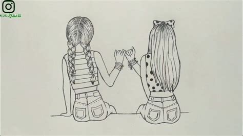 Besties Two Cute Bff Drawings - estrelaspessoais