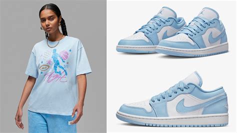 Air Jordan 1 Low Ice Blue Shirts Clothing Outfits