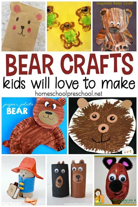 19 Simple Bear Crafts for Kindergarten and Preschool