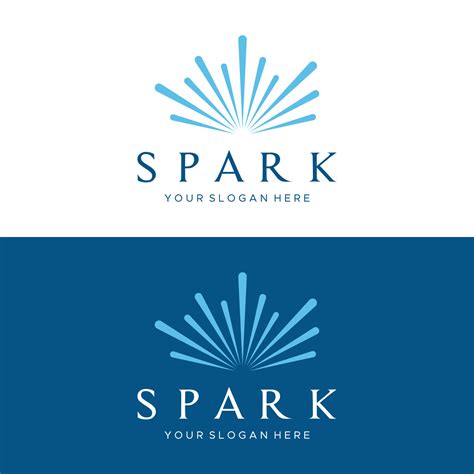 Creative colorful spark logo template design in modern style. Logotype ...