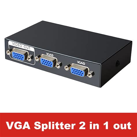 Vga Splitter vga switch box monitor adapter Switch Port 2 1 to 2 ...