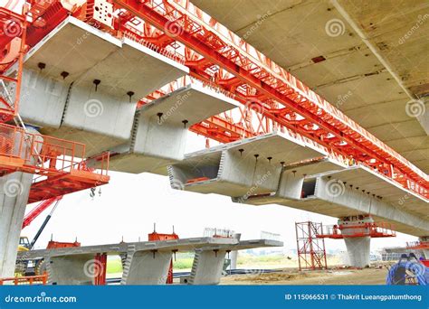 Bridge Construction, Segmental Bridge Box Girders Ready For ...