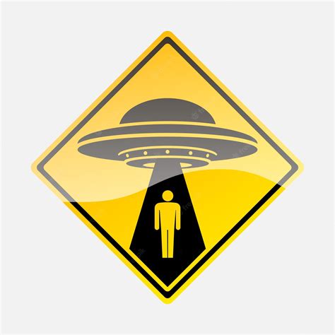 Premium Vector | Yellow road sign with text Ufo Activity Area isolated ...