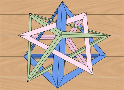 How to Create an Origami Three Intersecting Tetrahedron