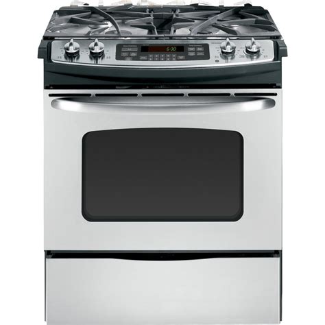 GE 30-in 4-Burner Slide-In Gas Range (Stainless Steel) at Lowes.com