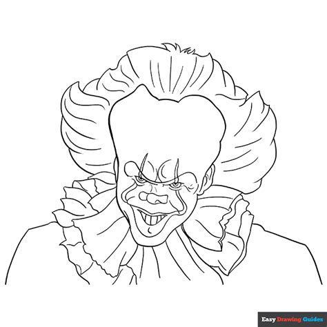 Pennywise Coloring Page | Easy Drawing Guides