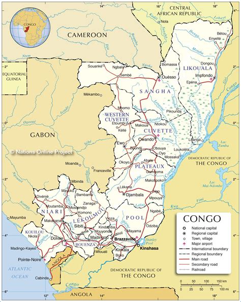 Carte de la République du Congo - Plusieurs cartes