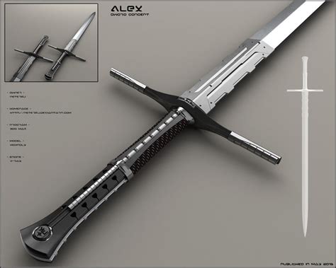 Qiuckjob from today. Idea has been to create sci fi cyborg sword for ...