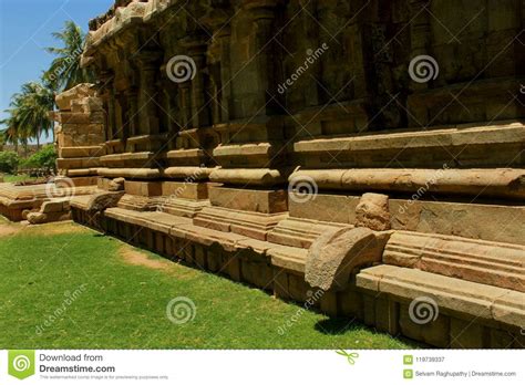 Dravidian Styled Ancient Ornamental Wall with Sculptures in the ...