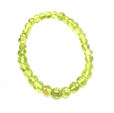 Peridot Bracelet 6mm - Crystalis - Crystals Shop