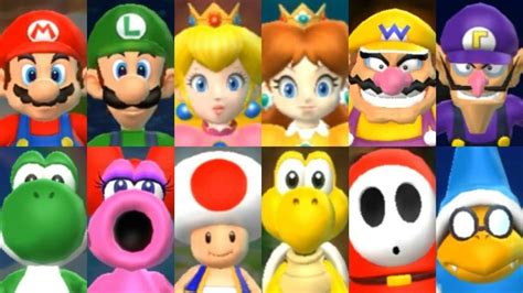 Mario Party 9 - All Characters - YouTube