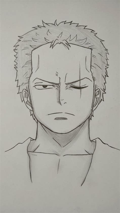 Easy To Draw How To Draw Anime Boy Zoro One Piece Anime Drawing Pencil ...