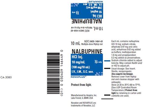 Nalbuphine - FDA prescribing information, side effects and uses