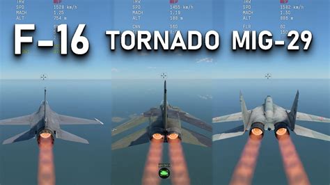 F-16, MIG-29, TORNADO?!! WHICH ONE IS BETTER?!!! Thruster Speed Test ...