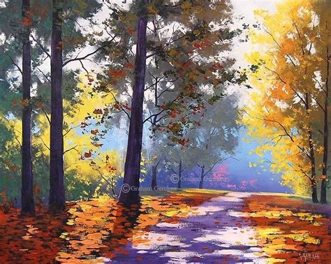 Autumn OIL PAINTING LISTED Artist Original Landscape by G.gercken ...