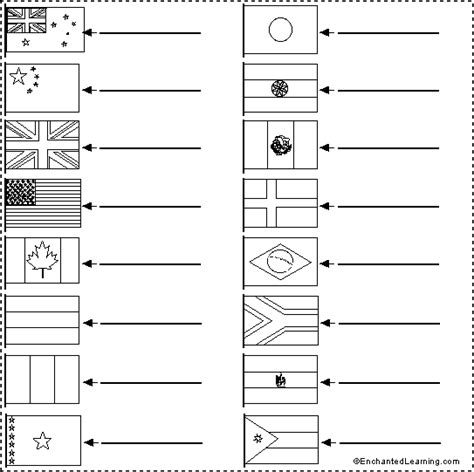 Printable Coloring Pages Of The World Flags