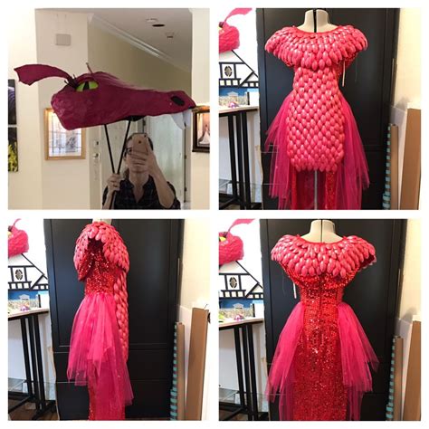 Dragon's costume for Shrek the Musical - paper mached the Dragon head ...