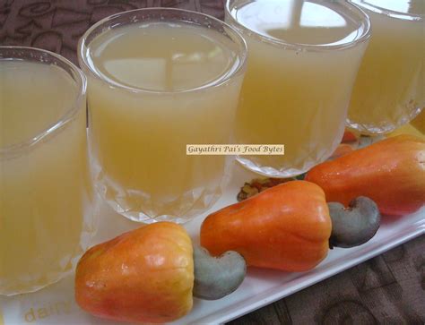 Gayathri Pai's Food Bytes: Chilled Cashew Fruit Juice.