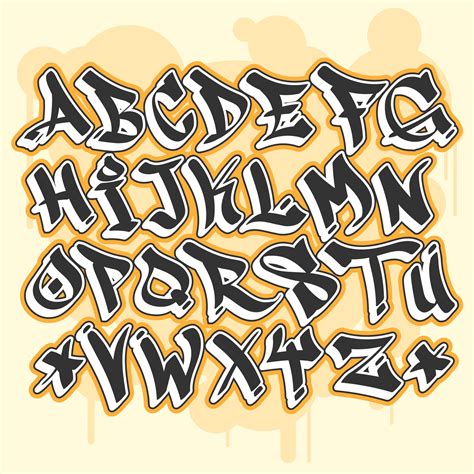 Graffiti Alphabet 227318 Vector Art at Vecteezy