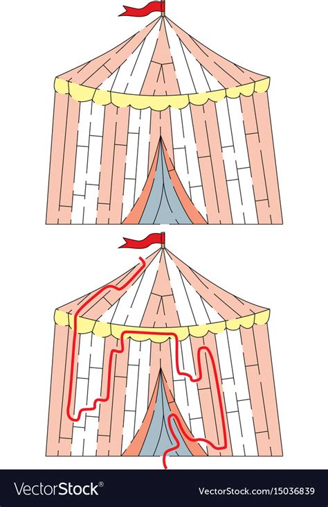 Easy circus maze Royalty Free Vector Image - VectorStock