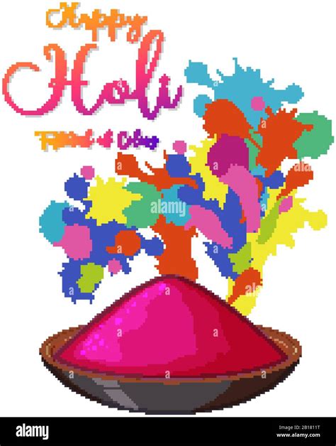 Happy Holi festival poster design with colorful background illustration ...