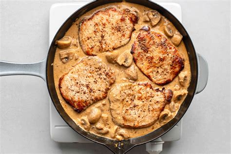 Pork Loin Steaks With Mushroom Stroganoff Sauce Recipe