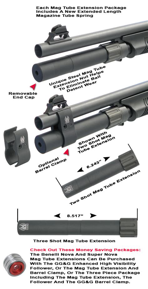 Benelli Nova/SuperNova Magazine Tube Extensions \Two And Three Shot ...