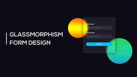 Form Design With Glassmorphism Effect Css Glass Morphism Effects Riset ...