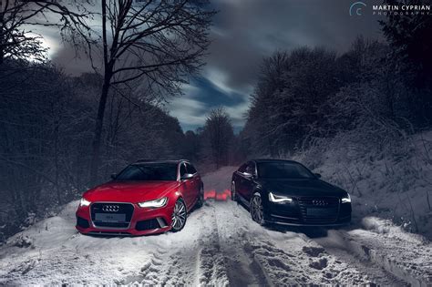 Two black and red Audi cars, vehicle, car, Audi, Audi RS6 Avant HD ...