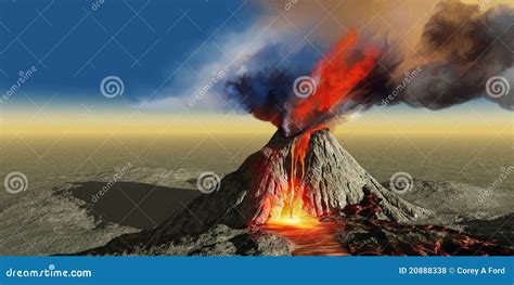 Volcano Smoke Royalty Free Stock Photos - Image: 20888338