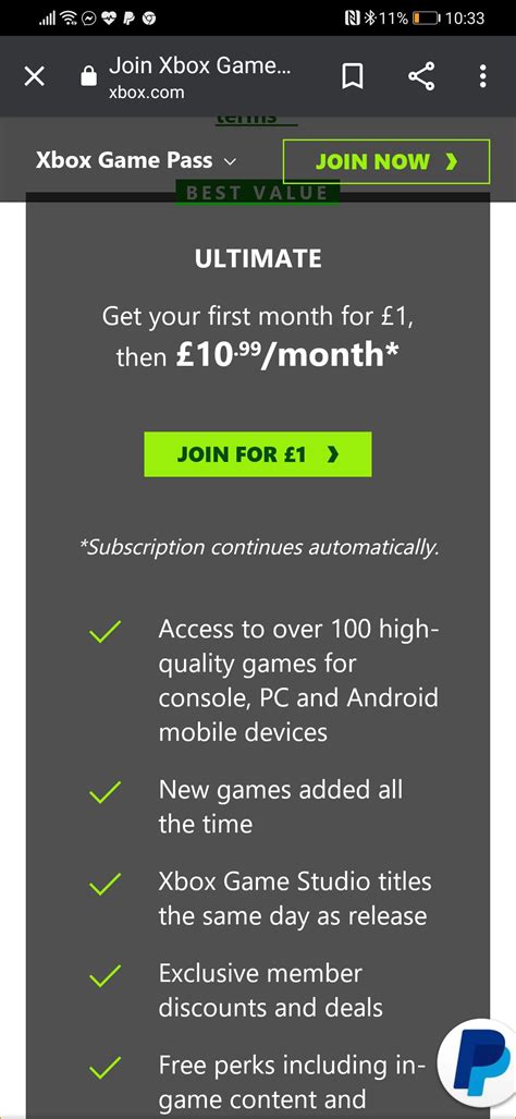 £1 game pass offer *for the first month* - Microsoft Community