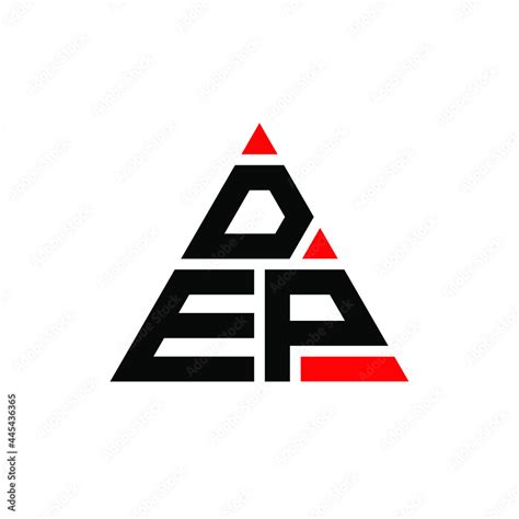 DEP triangle letter logo design with triangle shape. DEP triangle logo ...