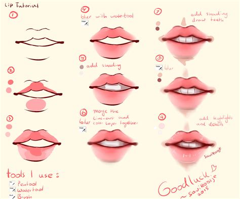 Lip Drawing Tutorial at PaintingValley.com | Explore collection of Lip ...