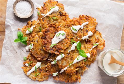 Vegan latkes with sour cream - two ways - Lazy Cat Kitchen