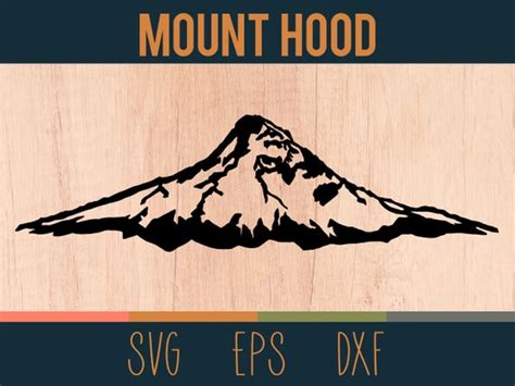 Mount Hood SVG Outline Digital Cut File Oregon Cascade - Etsy