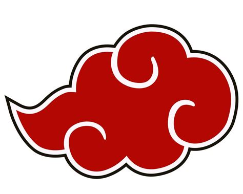 Akatsuki emblem, Naruto anime. Naruto red cloud art isolated symbol ...